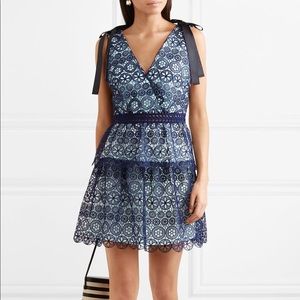 Self-Portrait lace floral mini dress